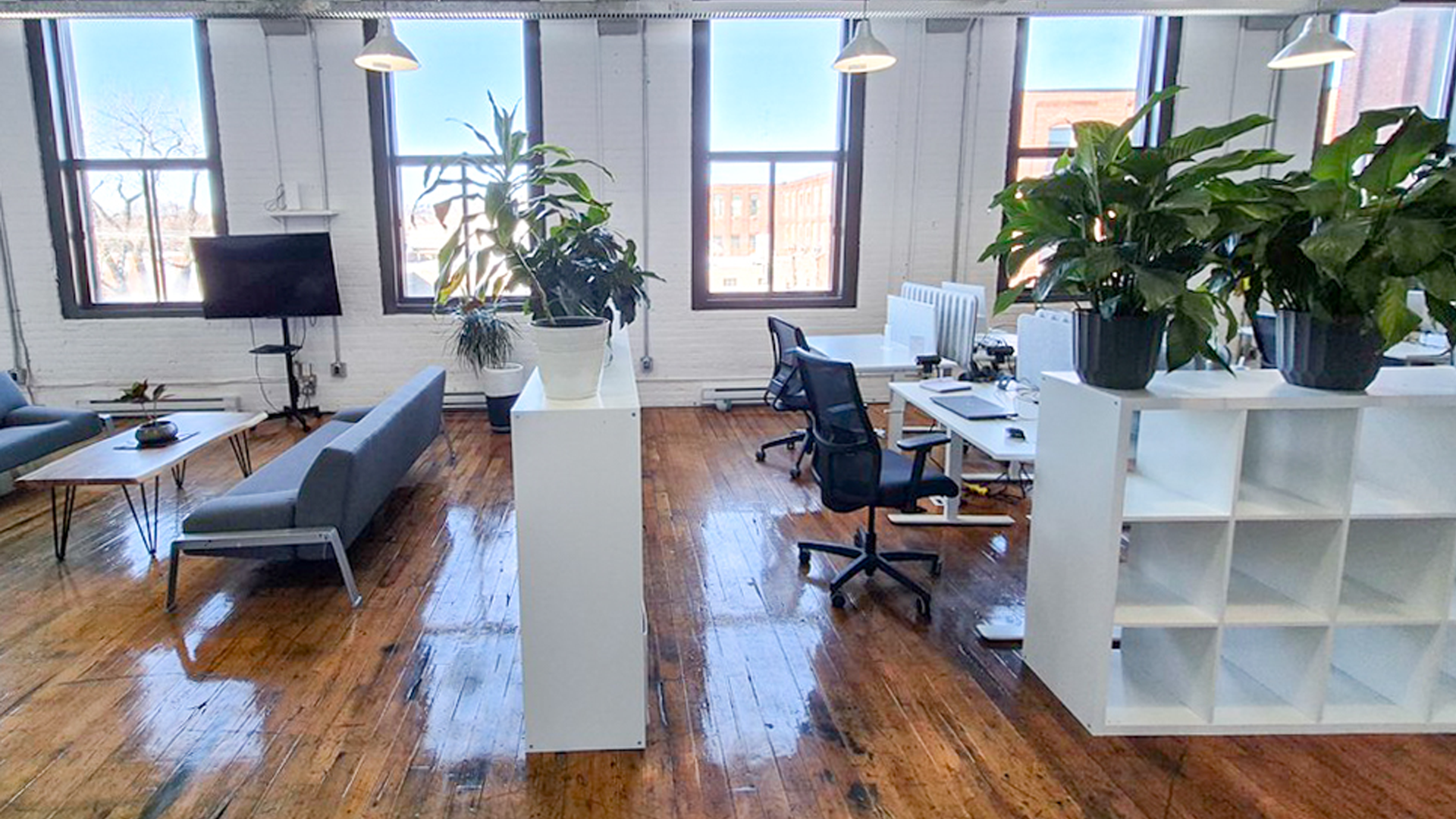 Open coworking workspace with natural light in Saint-Henri, Montréal